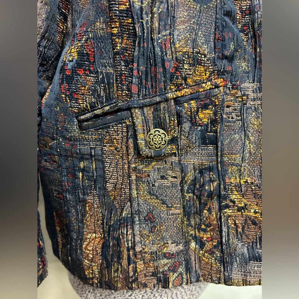 Tanjay Jacket With Multicolor Pattern And Gold De… - image 3